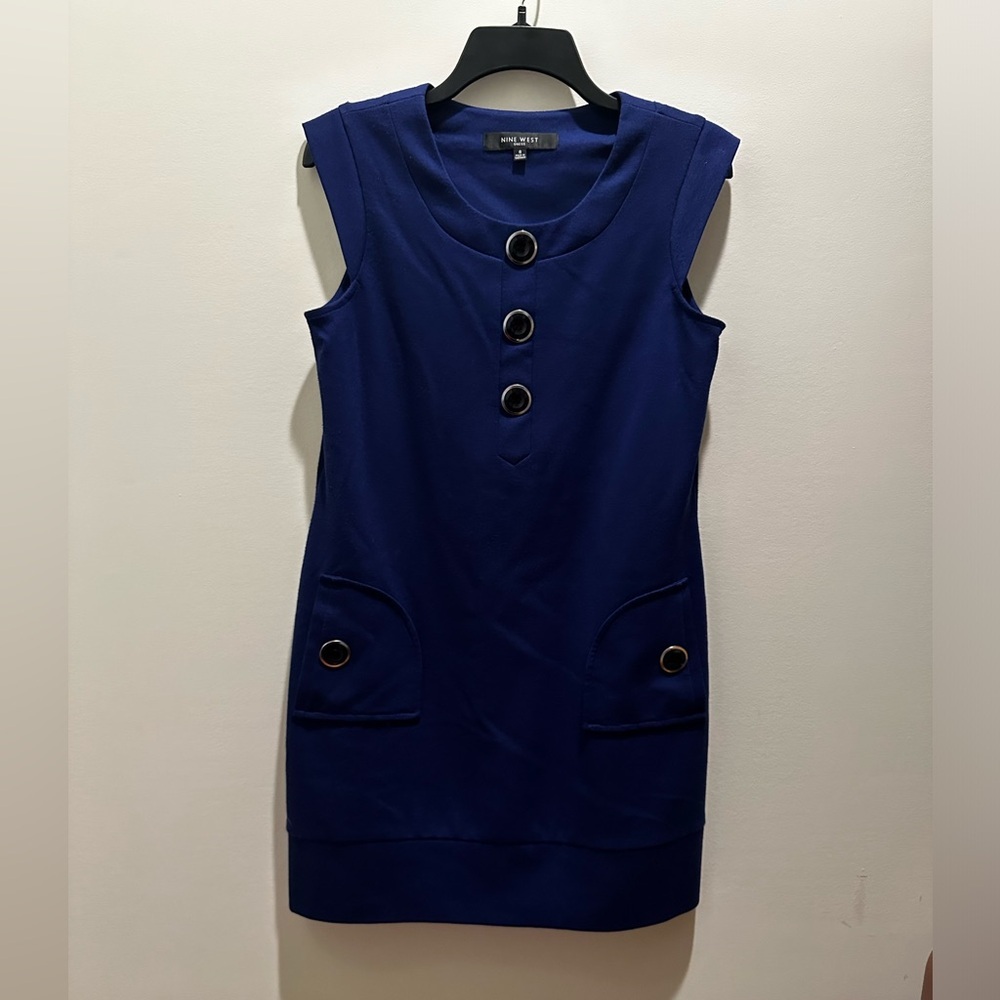 Nine West Royal Blue Sleeveless Dress